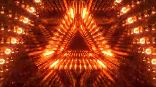 Triangolo Tunnel della lampadina — Video Stock