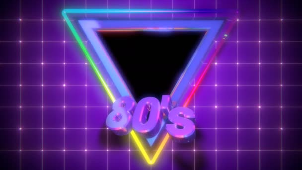 Retro 80s abridor de triângulo — Vídeo de Stock