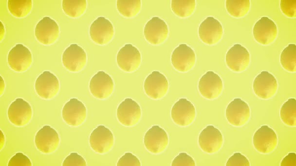Lemon Fruit Pattern Background — Stock Video