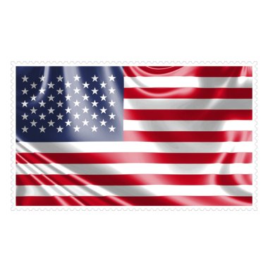 Amerikan bayrağı tek parça görüntüsünü damga
