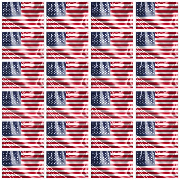 Stamp image of american flag twenty four piece — Stock Photo, Image