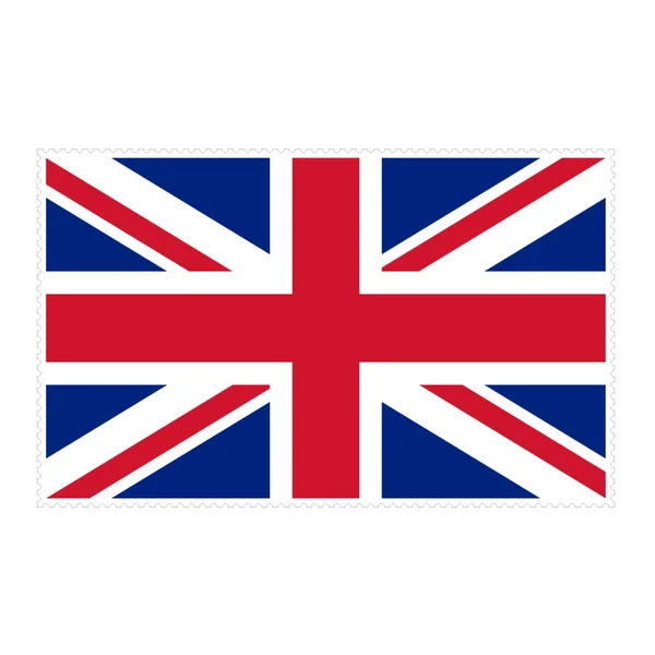 Stempelbild der britischen Flagge aus einem Stück — Stockfoto