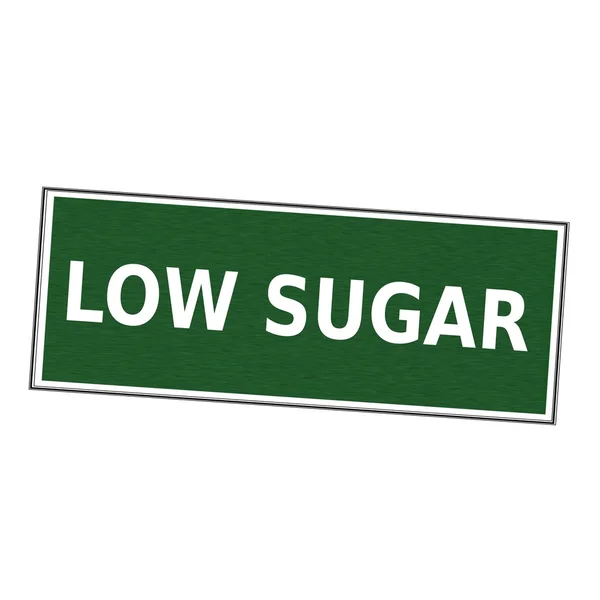 Low sugar white wording on picture frame Green background — Stock Photo, Image