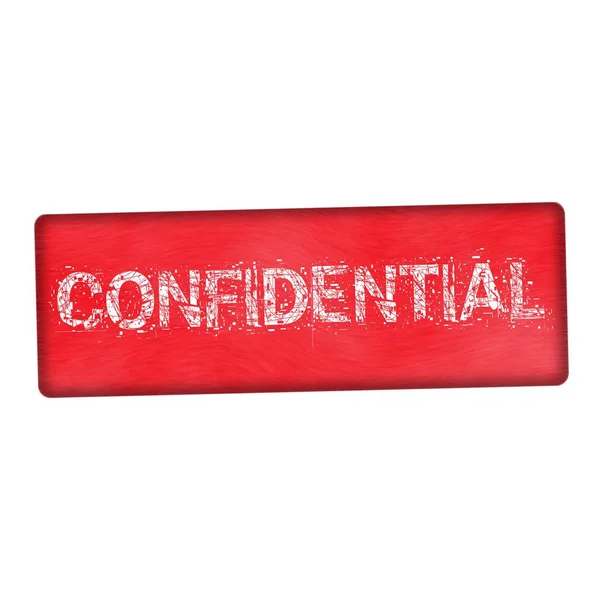 Confidential white wording on wood red background — Stock Photo, Image