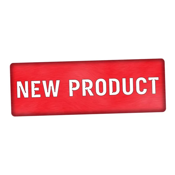 Novo produto branco formulação em madeira fundo vermelho — Fotografia de Stock