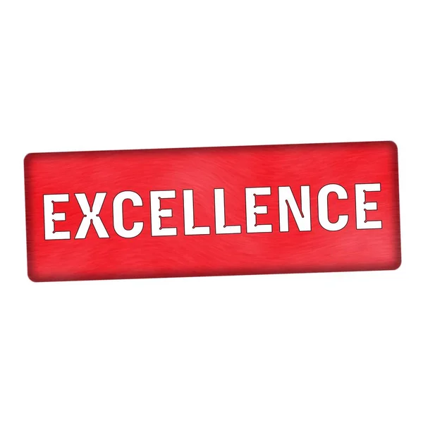 Excellence white wording on wood red background — Stock Photo, Image