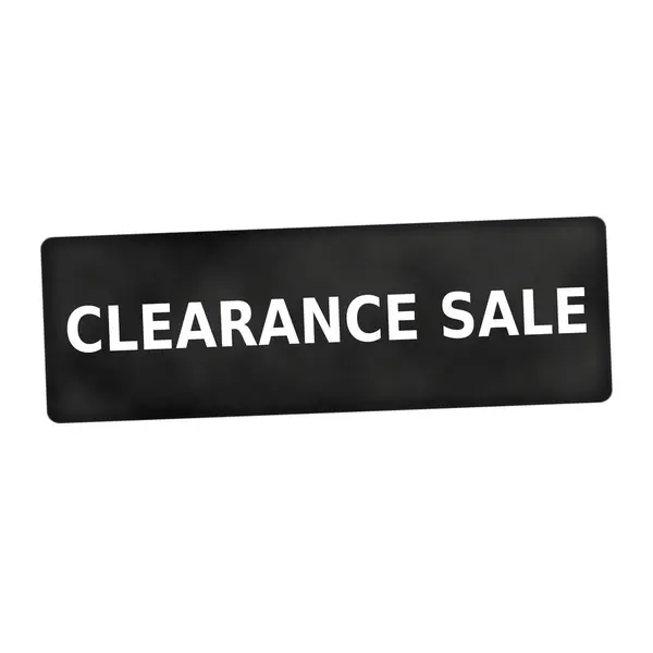 Clearance sale white wording on black background — Stock Photo, Image