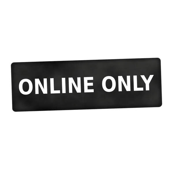 Siyah arka plan üzerine Online tek beyaz ifadeler