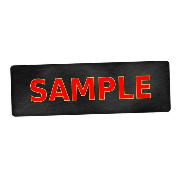 Sample red wording on black wood background — Stock Photo, Image