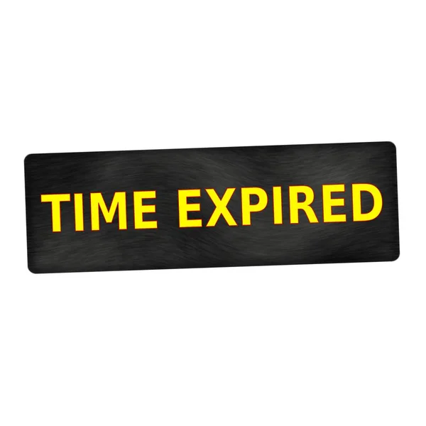 TIME EXPIRED жовте формулювання на фоні чорного дерева — стокове фото