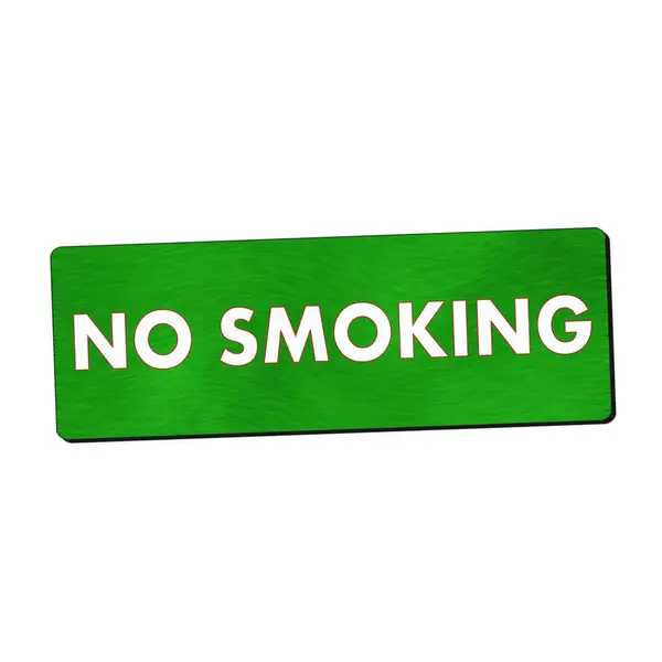 No smoking white wording on green wood background — Stock Photo, Image