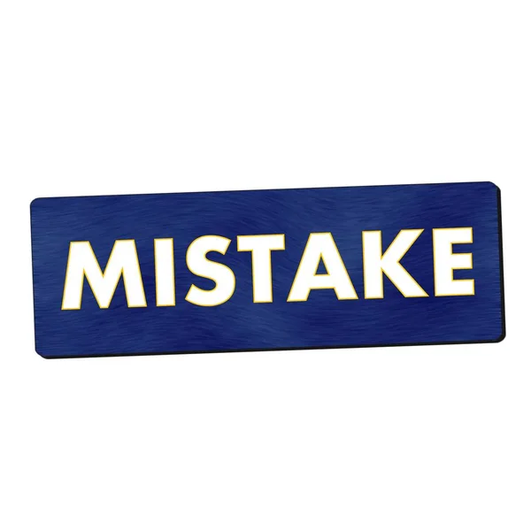 Fehler weiße Aufschrift auf blauem Holz Hintergrund — Stockfoto