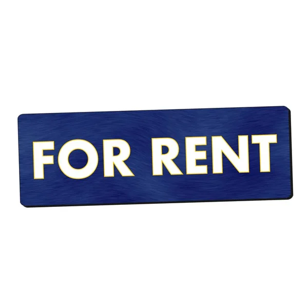 For rent white wording on blue wood background — Stock Photo, Image