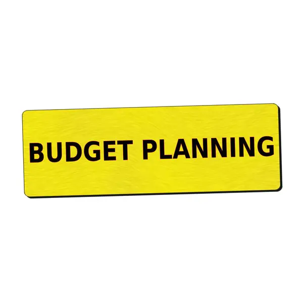 Budget Planning formulazione nera su fondo di legno giallo — Foto Stock