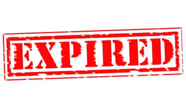 Kırmızı damga metni üzerinde beyaz kağıt süresi