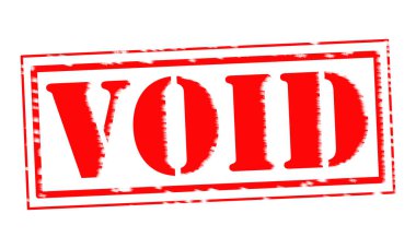 Geçersiz kırmızı damga metni beyaz kağıt üzerinde