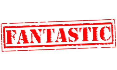 Fantastik kırmızı damga metni beyaz kağıt üzerinde