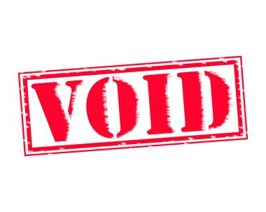 Geçersiz kırmızı damga metni beyaz kağıt üzerinde