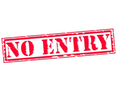 Hiçbir giriş kırmızı damga metni beyaz kağıt üzerinde