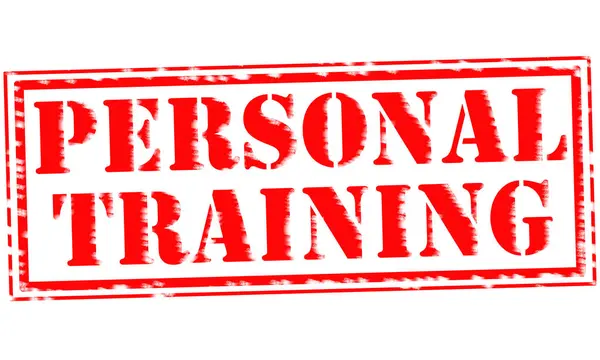 PERSONAL TRAINING Red Stamp Text on white backgroud — Stock Photo, Image