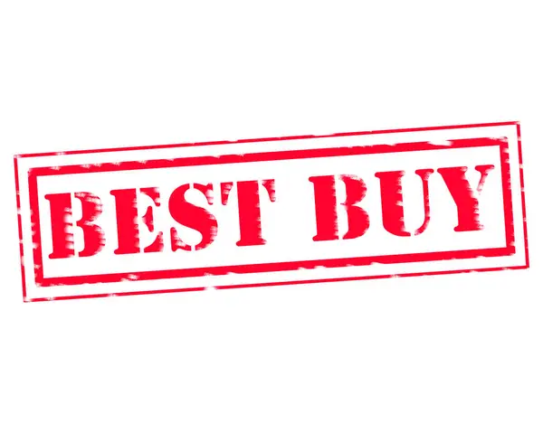 BEST BUY RED Stamp Text on white backgroud — Stock Photo, Image