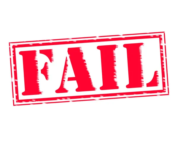 FAIL RED Stamp Text on white backgroud — Stock Photo, Image