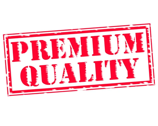 Premium jakości czerwony znaczek tekst na białym tła — Zdjęcie stockowe