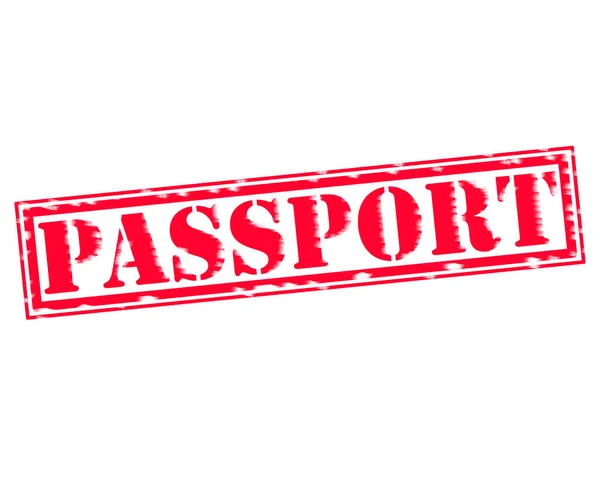 PASSPORT RED Stamp Текст на білому фоні — стокове фото