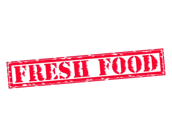 Vers voedsel rode stempel tekst op witte achtergrondgeluid — Stockfoto