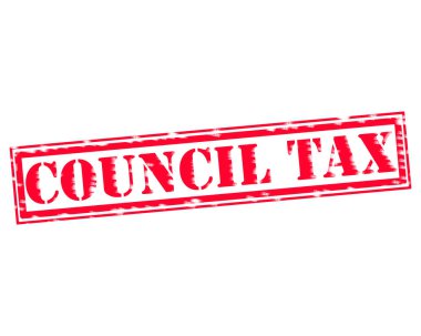 Konsey vergi kırmızı damga metni beyaz kağıt üzerinde