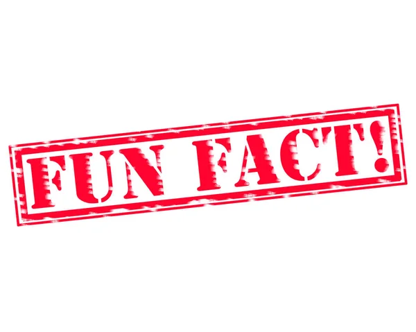 Fun gerçek! Kırmızı damga metni beyaz kağıt üzerinde