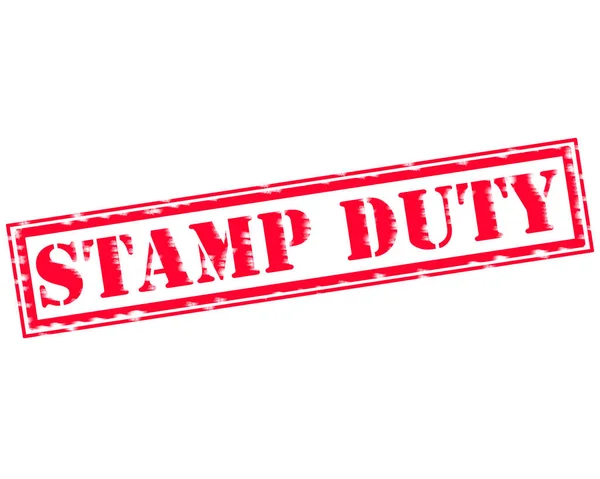 Stamp Duty piros bélyegzőszöveg fehér háttér — Stock Fotó