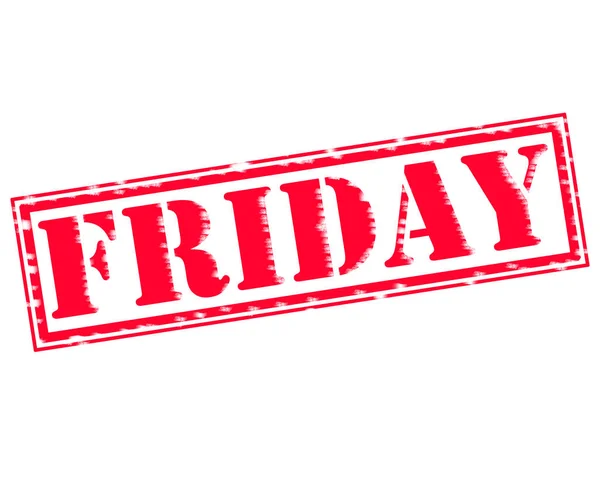 FRIDAY RED Stamp Text on white backgroud — Stock Photo, Image