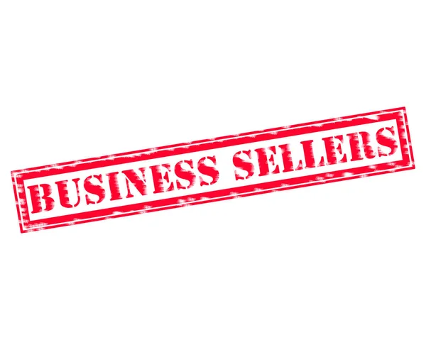 Business säljare röd Stämpeltext på vit backgroud — Stockfoto