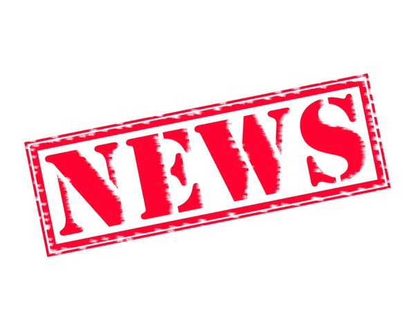 NEWS RED Stamp Text on white backgroud — Stock Photo, Image