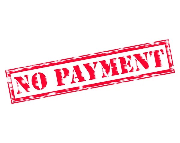 NO PAYMENT RED Stamp Text on white backgroud — Stock Photo, Image