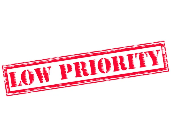 LOW PRIORITY RED Stamp Text on white backgroud — Stock Photo, Image