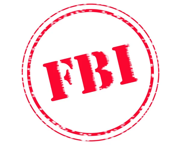 FBI ROJO Sello de texto en el círculo de fondo blanco —  Fotos de Stock