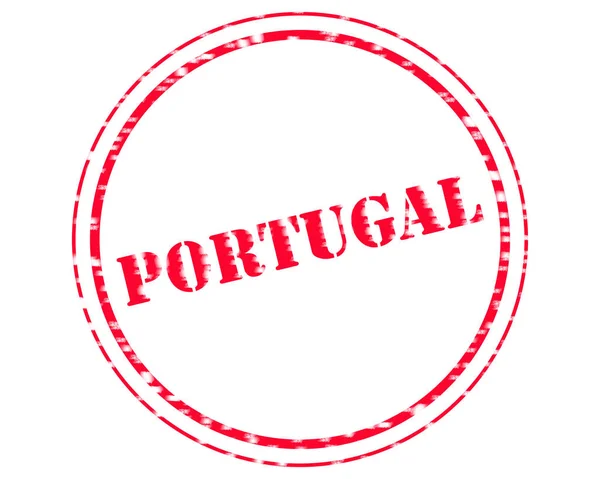 PORTUGAL RED Carimbo Texto no círculo backgroud branco — Fotografia de Stock