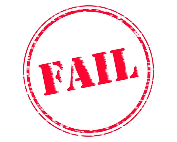 FAIL RED Stamp Text on Circle white backgroud — Stock Photo, Image