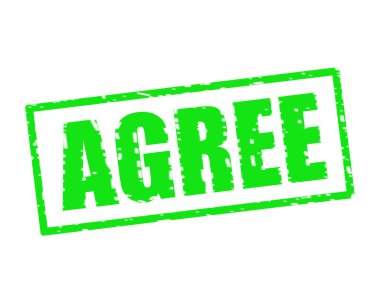 Beyaz kağıt üzerinde yeşil damga metni kabul