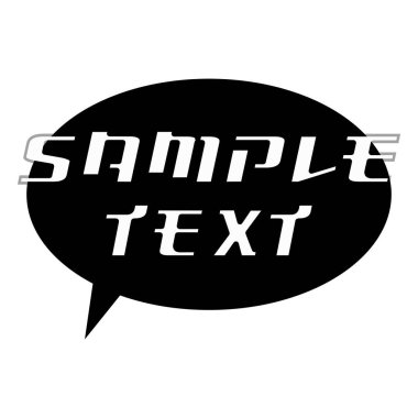 Örnek metin konuşma beyaz açıklamalarıyla arka plan siyah Bubbles