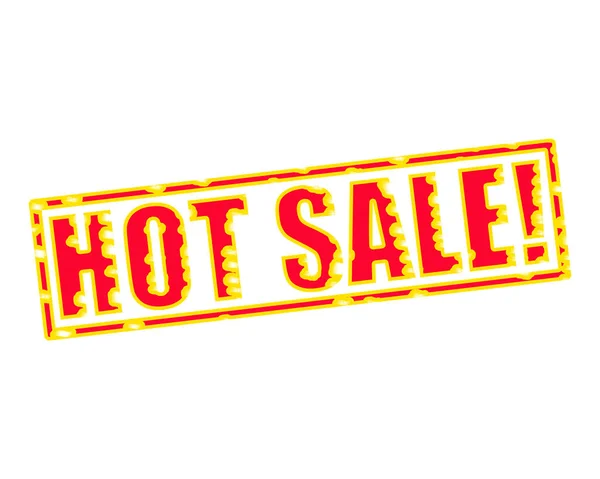 Hot Sale! Rood-gele stempel tekst op witte achtergrondgeluid — Stockfoto