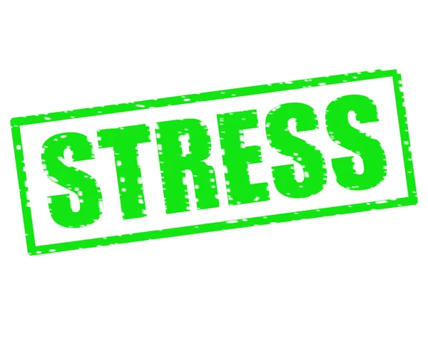 STRESS GREEN Stamp Text on white backgroud — Stock Photo, Image