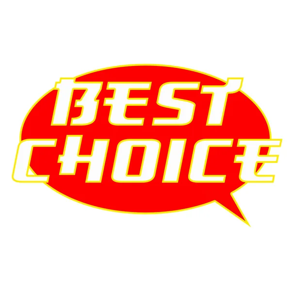 Best CHOICE White Wording on Speech Bubbles Background Red — стоковое фото