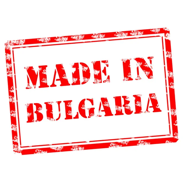 Στην Βουλγαρία κόκκινο λέξεις scratchs σε ορθογώνιο πλαίσιο — Φωτογραφία Αρχείου