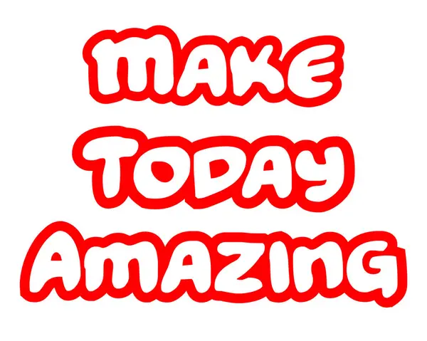 Machen heute amazing.creative inspirierende Motivation Zitat Konzept rotes Wort auf weißem Hintergrund. — Stockfoto