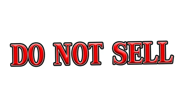 Do not sell Red-White-Black Sign or Stamp Text on white backgrou — Stock Photo, Image