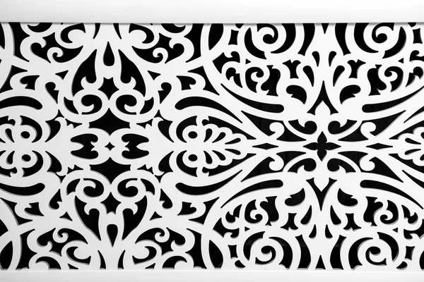 Geschnitztes Relief weißes Ornament. — Stockfoto