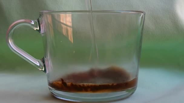 Stirring coffee in a mug. — Stock Video